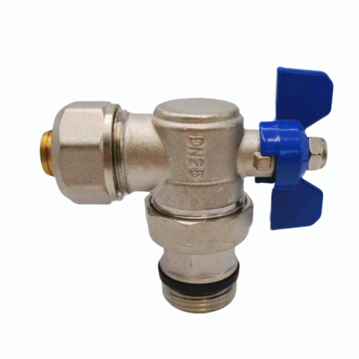 အလူမီနီယမ်-ပလပ်စတစ်ပိုက် ပြင်ပ compression union angle valve