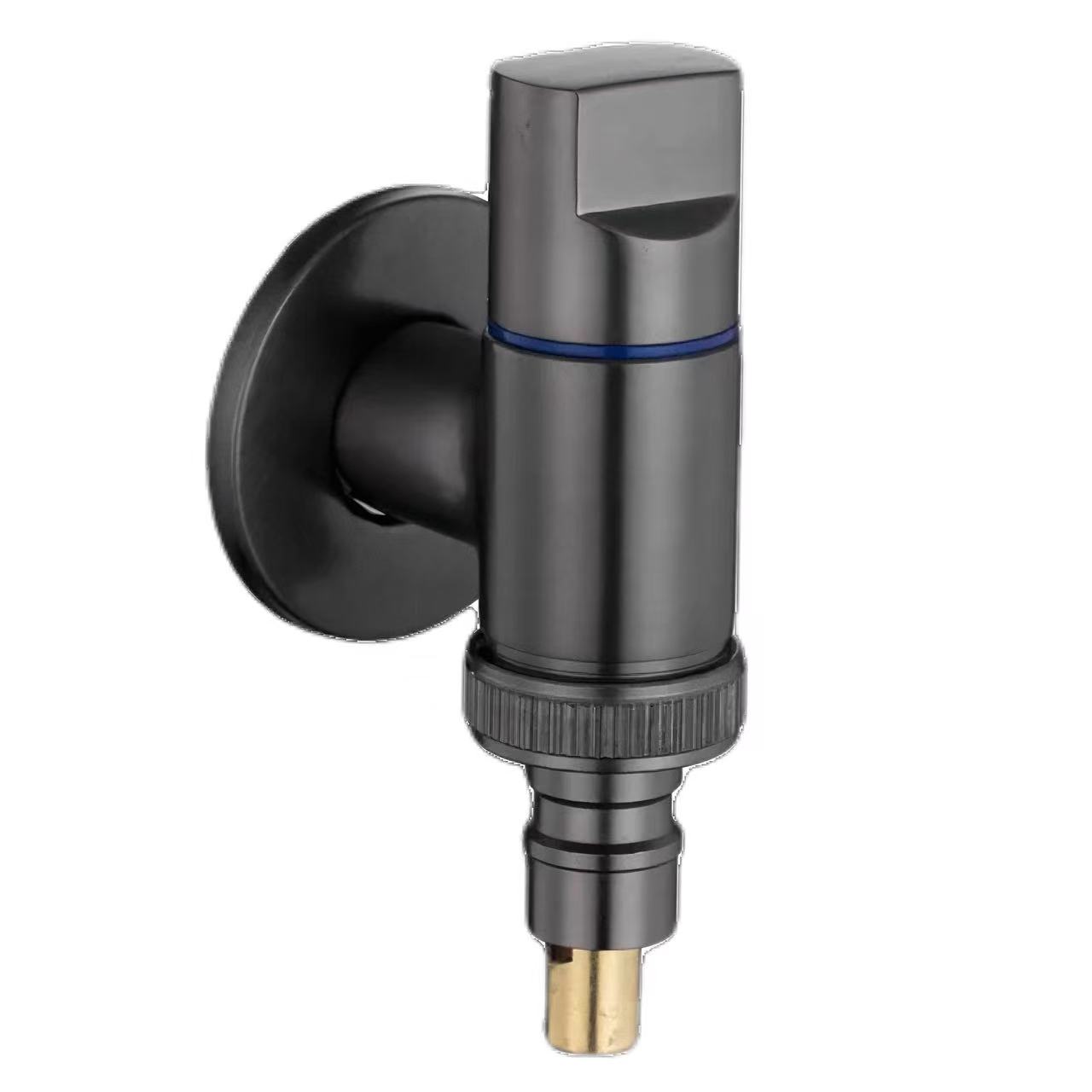 တောက်ပသော Chrome Gun မီးခိုးရောင် အဝတ်လျှော်စက် Water Stop Valve