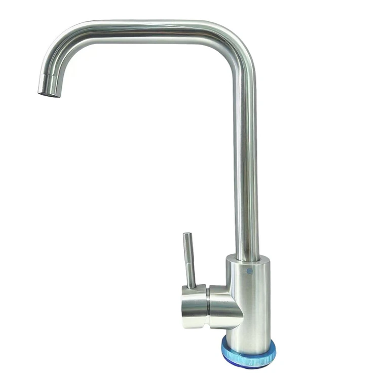 Gooseneck Brushed Mixer မီးဖိုချောင် Faucet