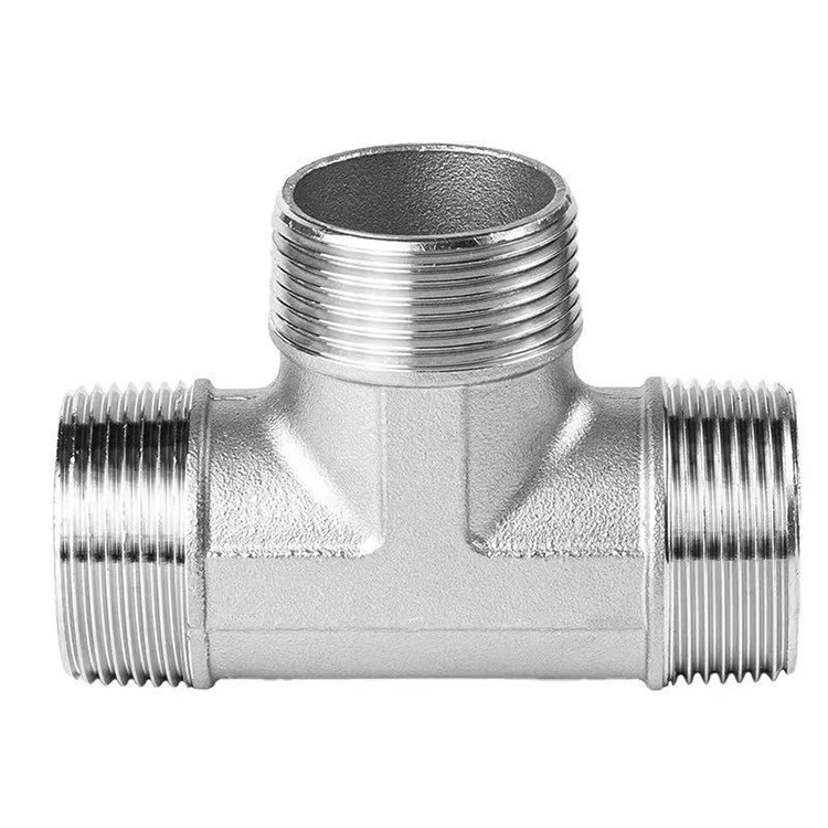 ပိုက်ဆက်ခြင်းအတွက် BSP Stainless Steel အမျိုးသမီး Threaded Tee