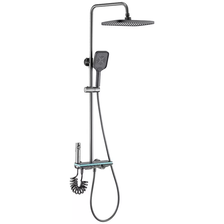 Digital Led Light Piano Key အကြီးစား Panel Shower Head Set