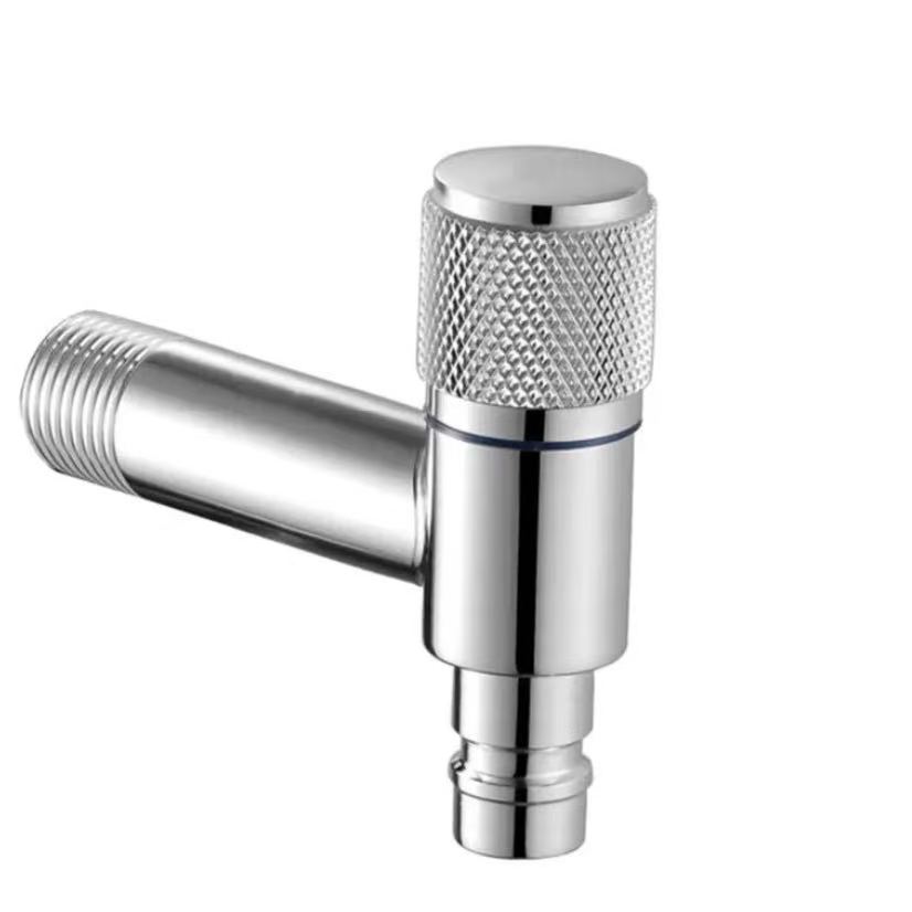 Extended Knurled Handle Water-Stop Angle Valve