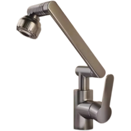 Matte Grey Swivel Mechanical Faucet
