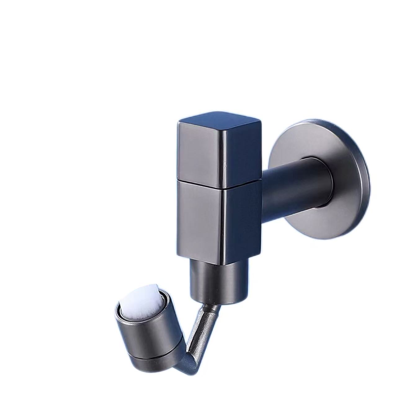 ရိုးရှင်းသော မီးခိုးရောင် Swirl Wall-Mounted Faucet