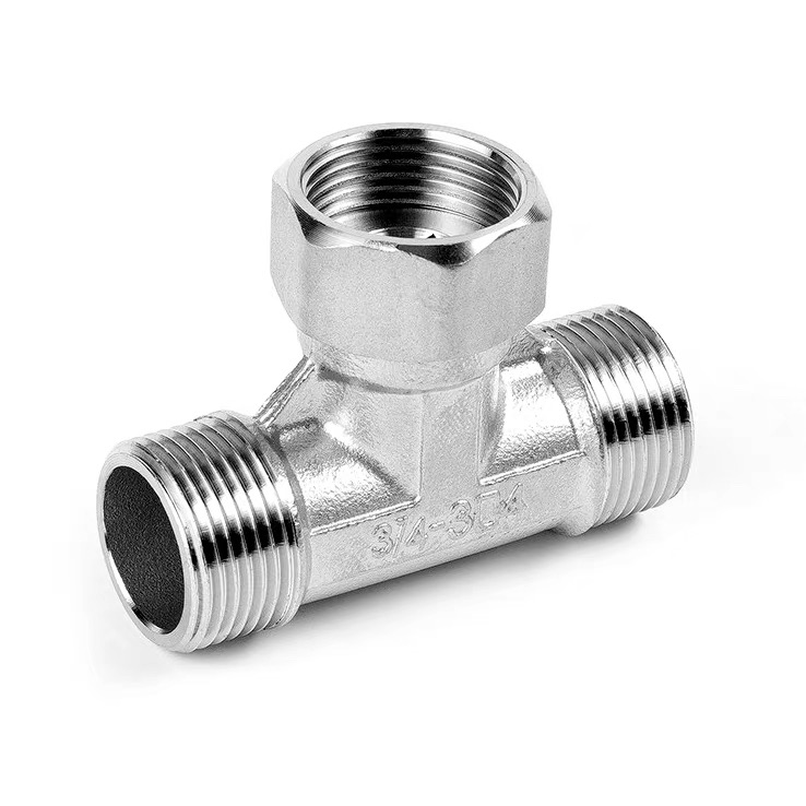 Stainless Steel Swivel Female-Male-Female Pipe Tee