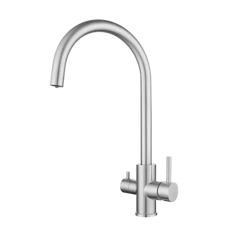 Swan Neck 3-in-1 မီးဖိုချောင်အပူနှင့်အအေး Faucet Swan Neck 3-in-1 မီးဖိုချောင်အပူနှင့်အအေး Faucet