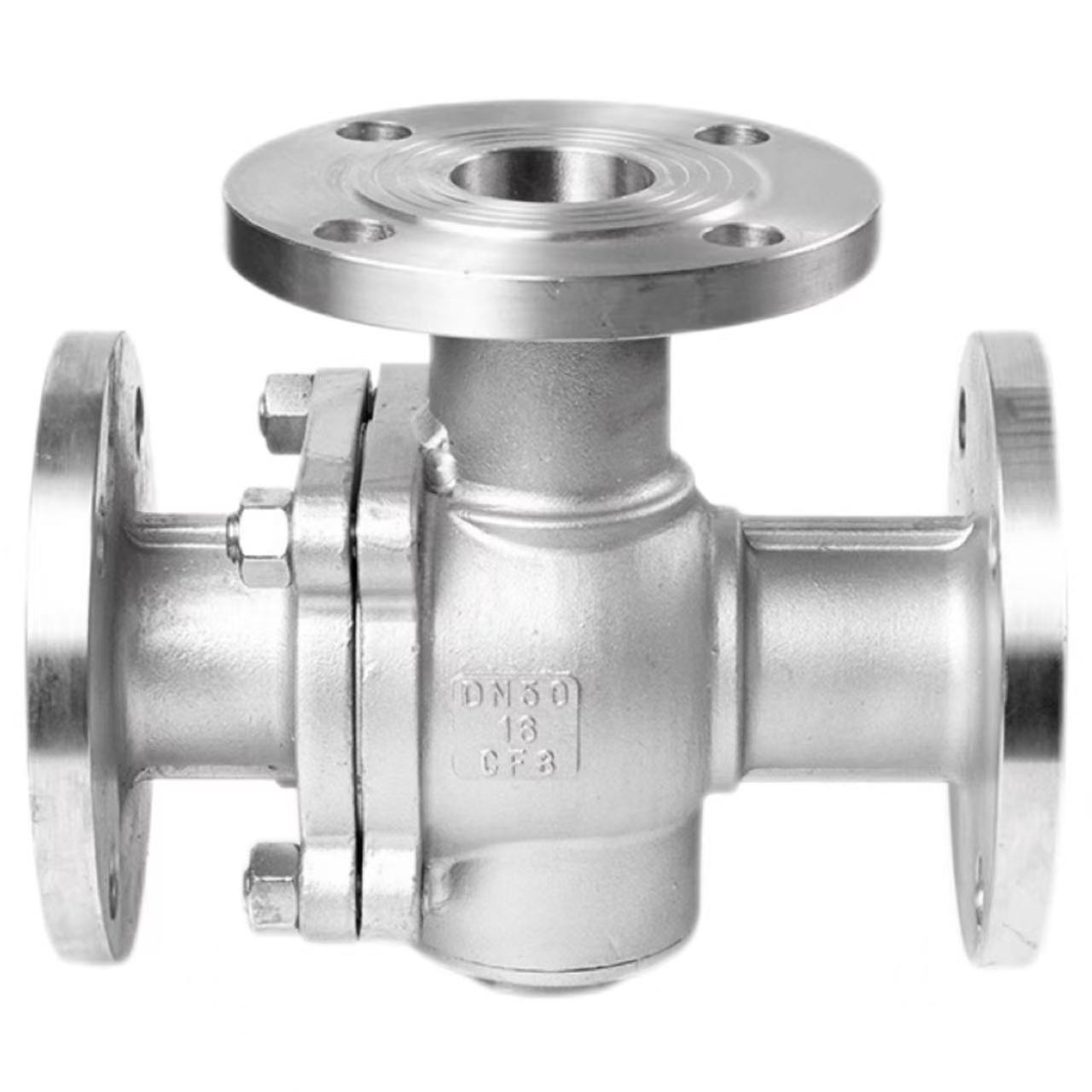 Three-way flange ball valve